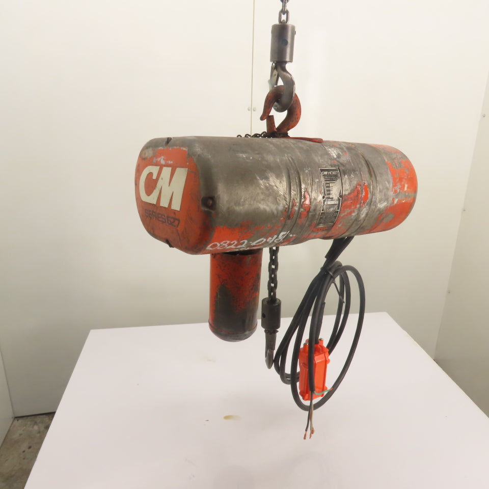CM Model L 1 Ton 2000 Electric Chain Hoist 3Ph 240/480V 3Ph 16FPM 10' Lift