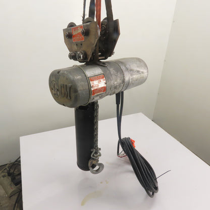 CM Lodestar Model B 1/4 Ton 500LB Electric Chain Hoist 3Ph 220-480V 35' Lift