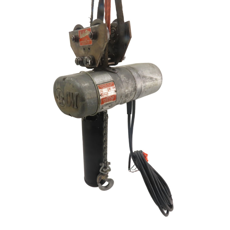 CM Lodestar Model B 1/4 Ton 500LB Electric Chain Hoist 3Ph 220-480V 35' Lift