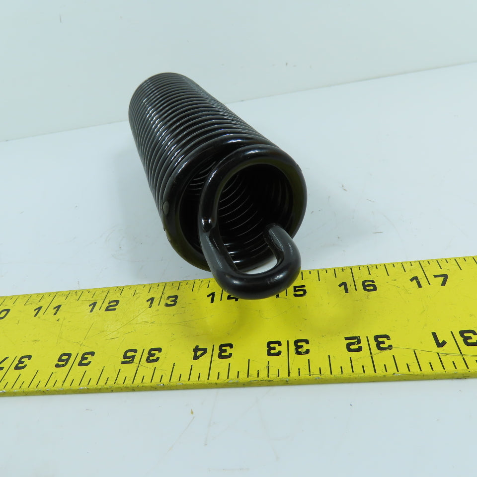 Heavy Duty Black Extension Spring w/Hook Ends 2-1/4" OD x 10" OAL