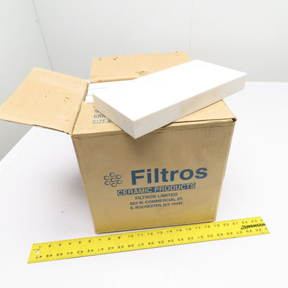 Filtros QFS Porous Ceramic Filter/Diffuser Plate 6 x 12 x 1-1/2" Lot Of 12