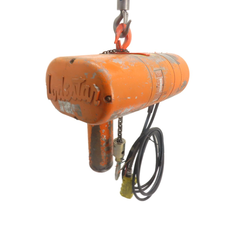 CM Lodestar Model L 1 Ton 2000LB Electric Chain Hoist 220/440V 3Ph 15' Lift
