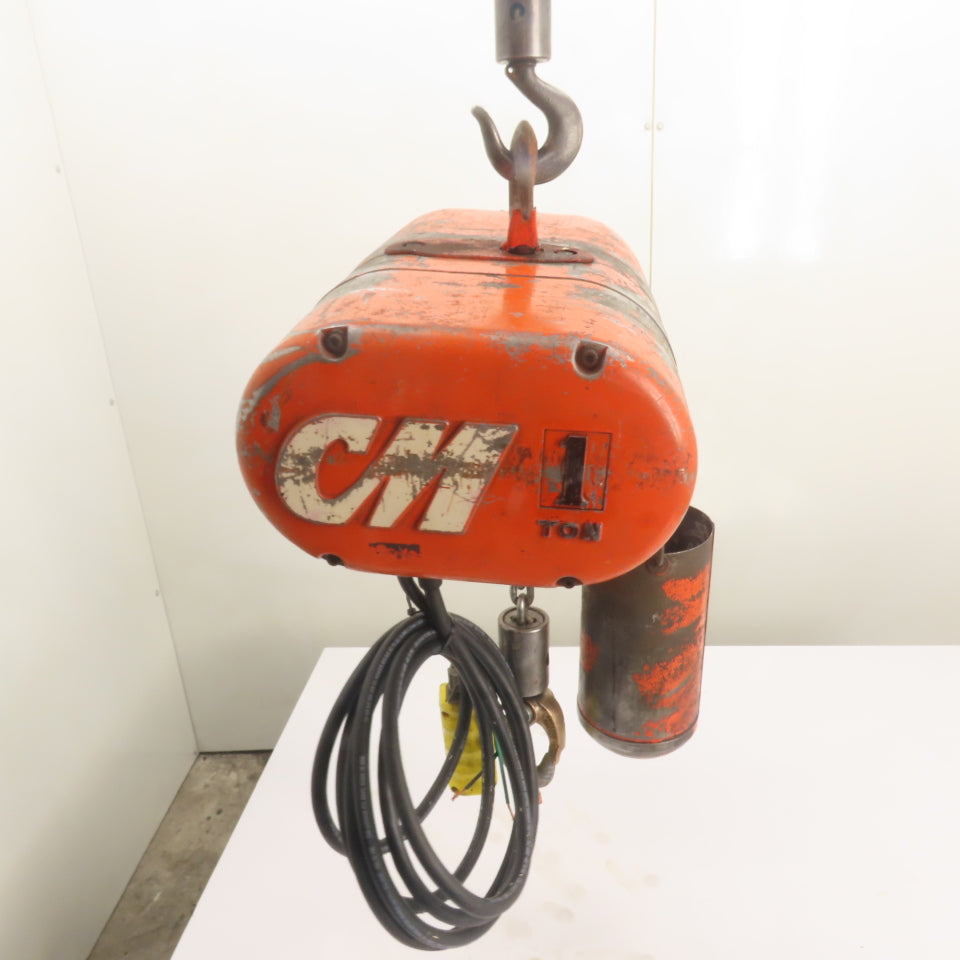 CM Model L 1 Ton 2000LB Electric Chain Hoist 240/480V 3Ph 15' Lift 16FPM