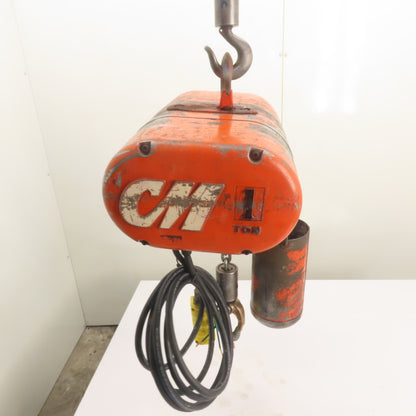CM Model L 1 Ton 2000LB Electric Chain Hoist 240/480V 3Ph 15' Lift 16FPM