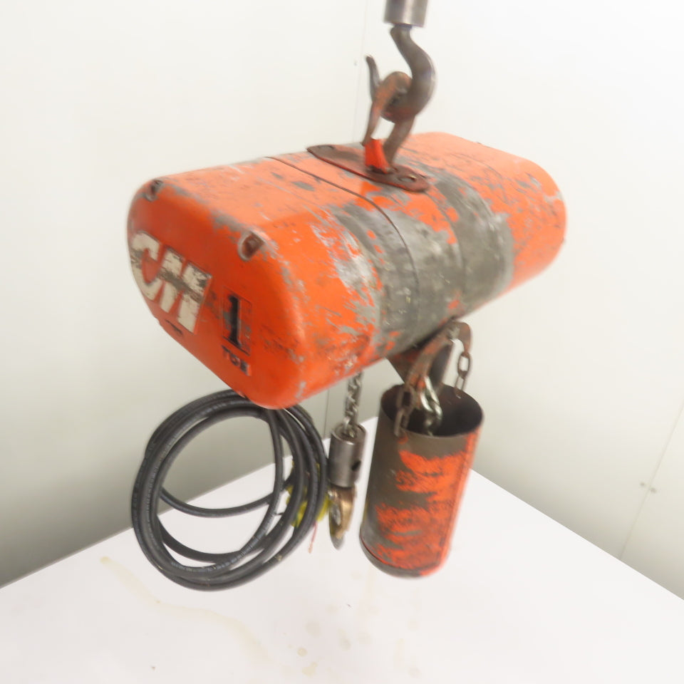 CM Model L 1 Ton 2000LB Electric Chain Hoist 240/480V 3Ph 15' Lift 16FPM