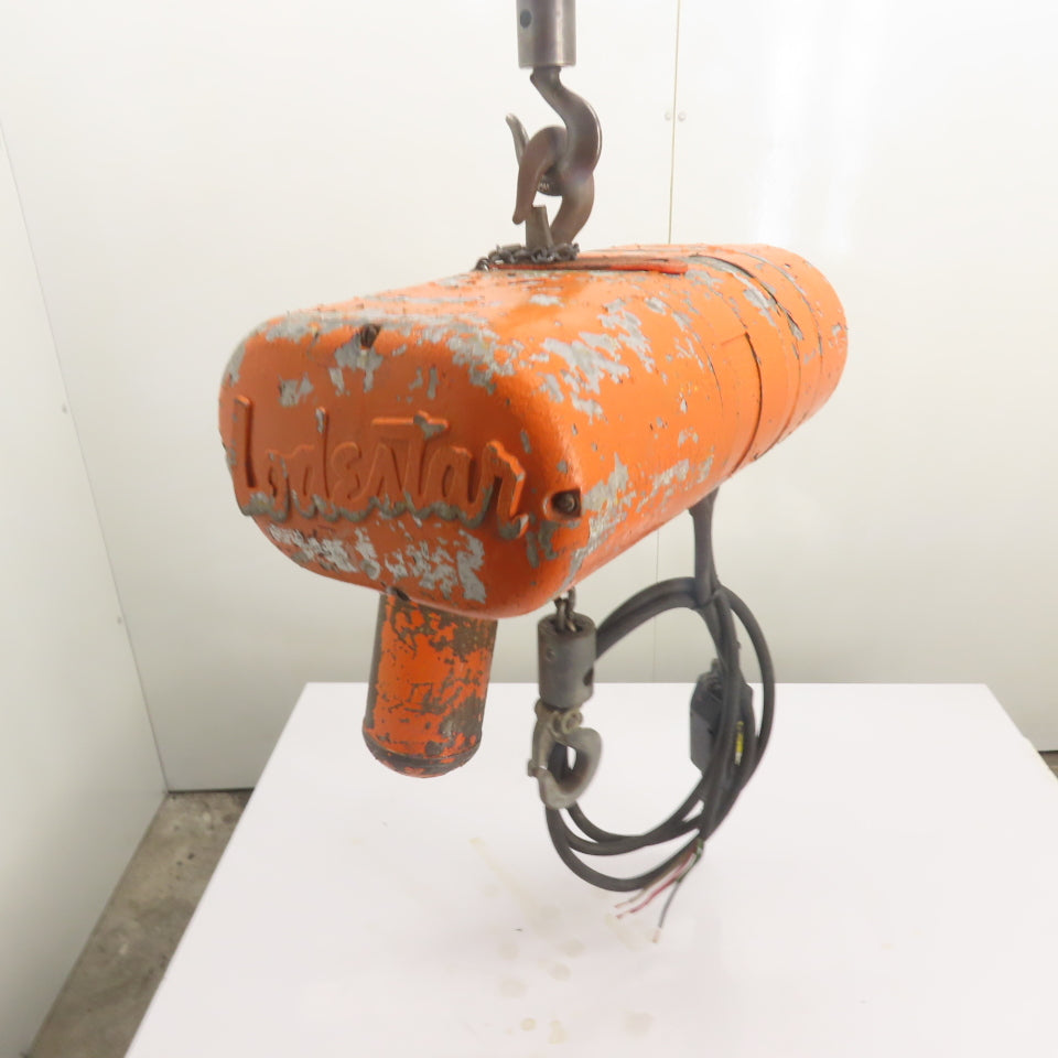 CM Lodestar 1 Ton 2000LB Electric Chain Hoist 10' Lift 240/480V 3Ph 16FPM