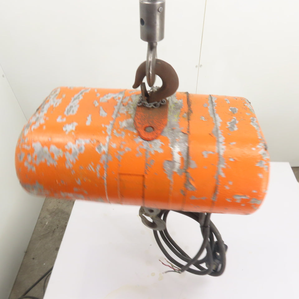 CM Lodestar 1 Ton 2000LB Electric Chain Hoist 10' Lift 240/480V 3Ph 16FPM