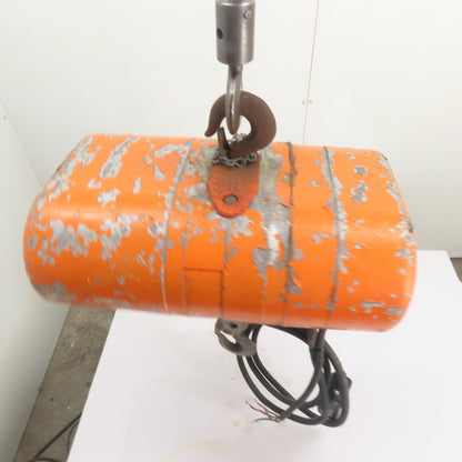 CM Lodestar 1 Ton 2000LB Electric Chain Hoist 10' Lift 240/480V 3Ph 16FPM