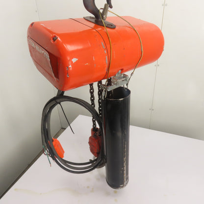 CM Lodestar Model RR 2Ton 4000LB Electric Chain Hoist 15'Lift 16FPM 440-480V 3Ph