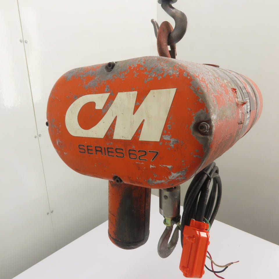 CM Model L 1 Ton 2000LB Electric Chain Hoist 10' Lift 240/480V 3Ph 16FPM