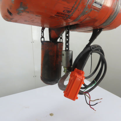 CM Model L 1 Ton 2000LB Electric Chain Hoist 10' Lift 240/480V 3Ph 16FPM