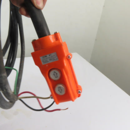 CM Model L 1 Ton 2000LB Electric Chain Hoist 10' Lift 240/480V 3Ph 16FPM