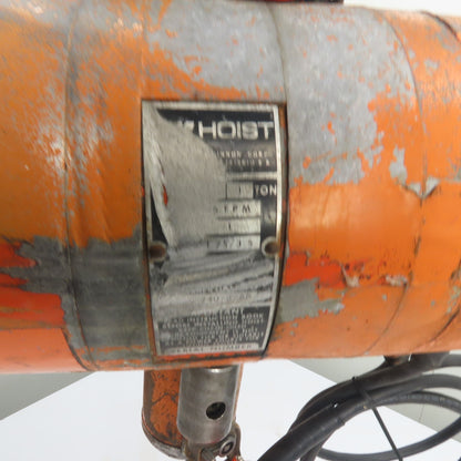 CM Model L 1 Ton 2000LB Electric Chain Hoist 240/480V 3Ph 10' Lift 16FPM