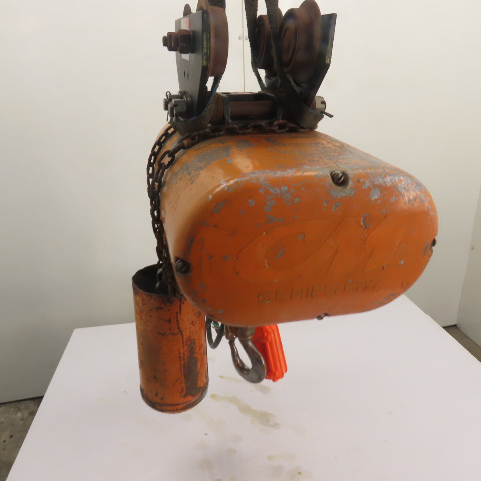 CM Model L 1 Ton 2000LB Electric Chain Hoist 240/480V 3Ph 10' Lift 16FPM