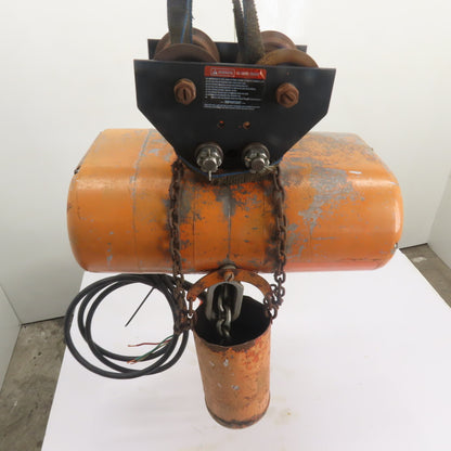 CM Model L 1 Ton 2000LB Electric Chain Hoist 240/480V 3Ph 10' Lift 16FPM