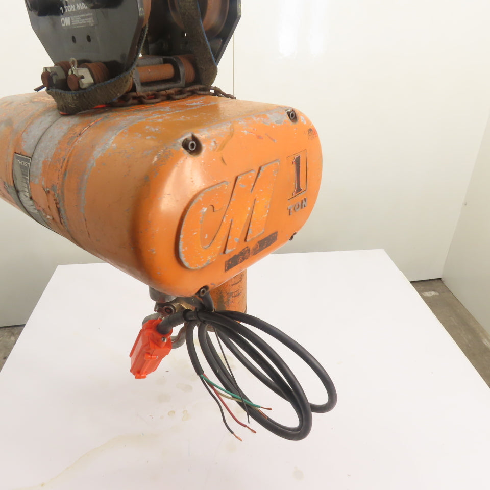 CM Model L 1 Ton 2000LB Electric Chain Hoist 240/480V 3Ph 10' Lift 16FPM