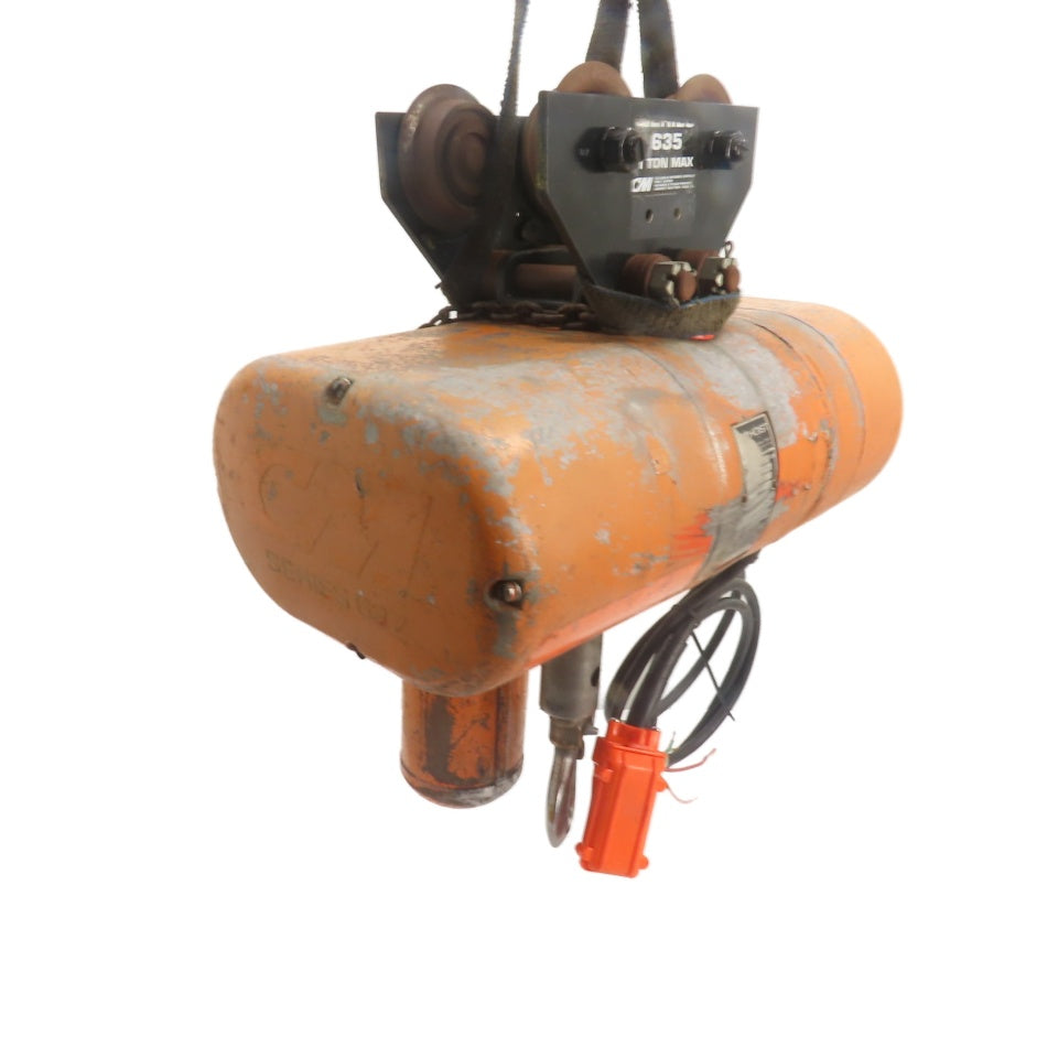 CM Model L 1 Ton 2000LB Electric Chain Hoist 240/480V 3Ph 10' Lift 16FPM