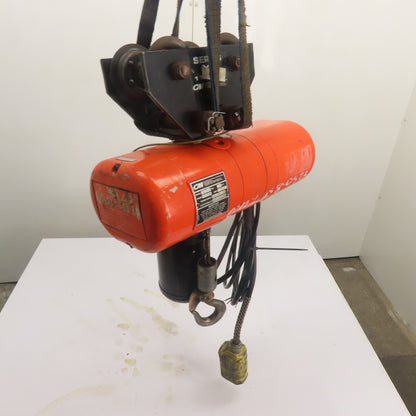 CM Lodestar Model B 1/4Ton 500LB Electric Chain Hoist 3Ph 240/480V 10'Lift 16FPM