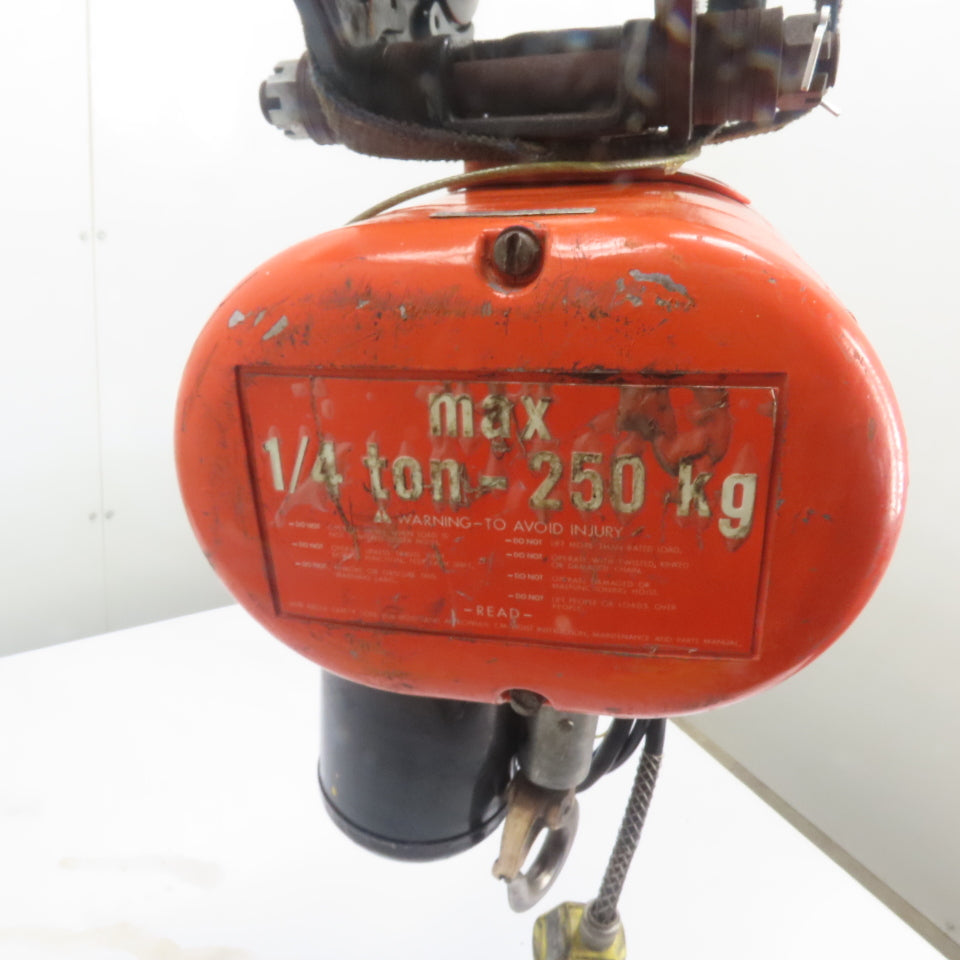CM Lodestar Model B 1/4Ton 500LB Electric Chain Hoist 3Ph 240/480V 10'Lift 16FPM
