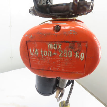 CM Lodestar Model B 1/4Ton 500LB Electric Chain Hoist 3Ph 240/480V 10'Lift 16FPM