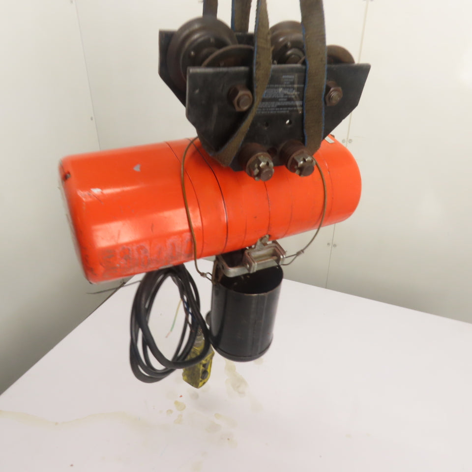 CM Lodestar Model B 1/4Ton 500LB Electric Chain Hoist 3Ph 240/480V 10'Lift 16FPM