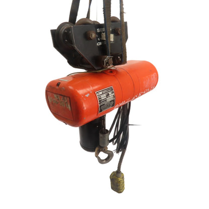 CM Lodestar Model B 1/4Ton 500LB Electric Chain Hoist 3Ph 240/480V 10'Lift 16FPM