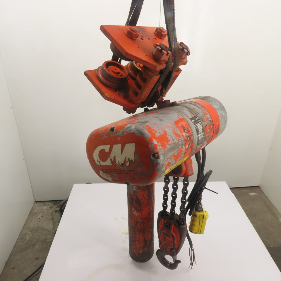 CM Model RT 3 Ton 6000LB Electric Chain Hoist 10' Lift 3Ph 220/460V 5.5FPM