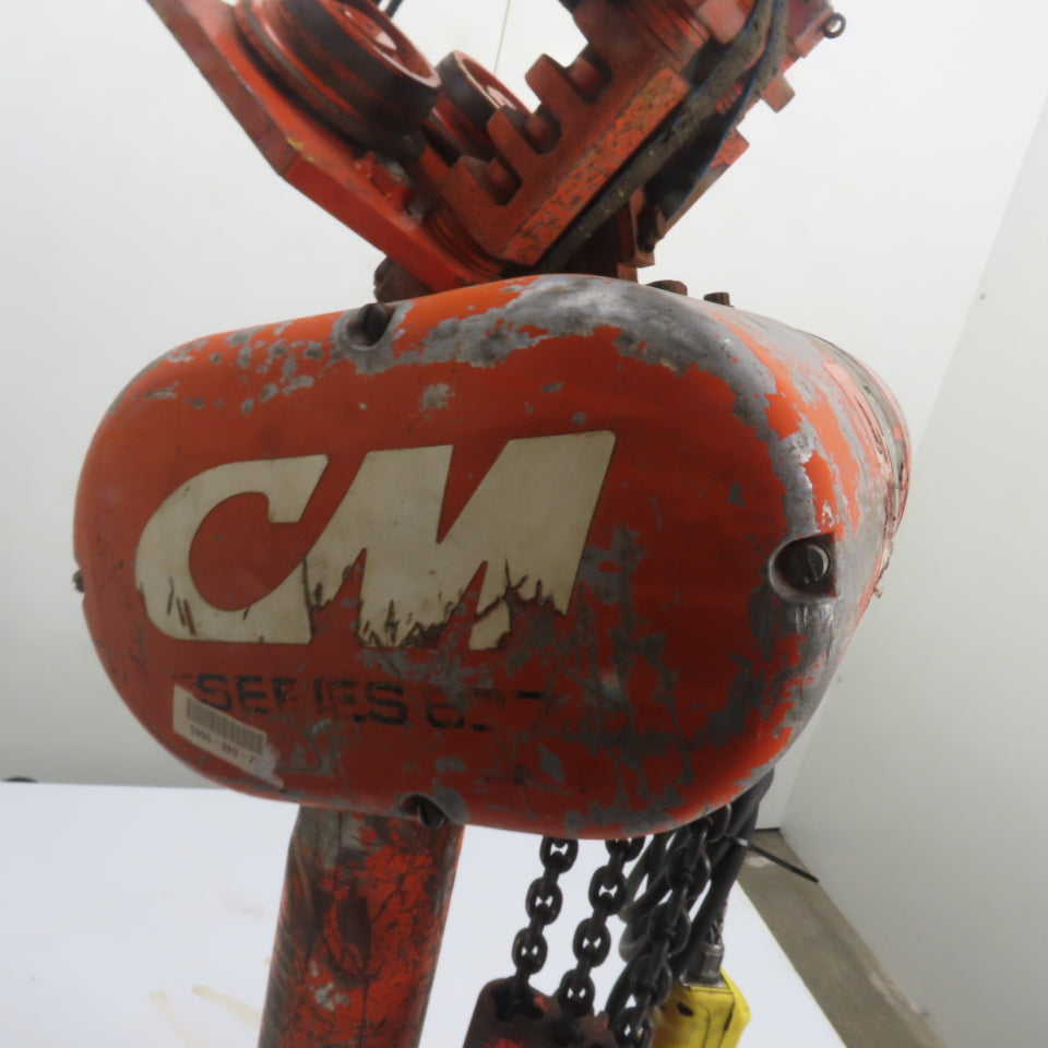 CM Model RT 3 Ton 6000LB Electric Chain Hoist 10' Lift 3Ph 220/460V 5.5FPM