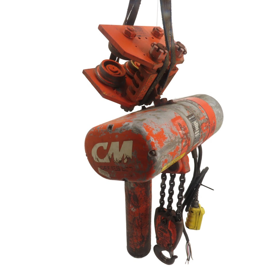 CM Model RT 3 Ton 6000LB Electric Chain Hoist 10' Lift 3Ph 220/460V 5.5FPM