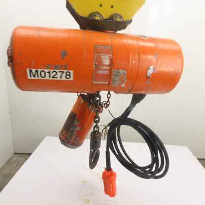 CM Lodestar Model L 1 Ton 2000LB Electric Chain Hoist 3Ph 440-480V 10'Lift 16FPM