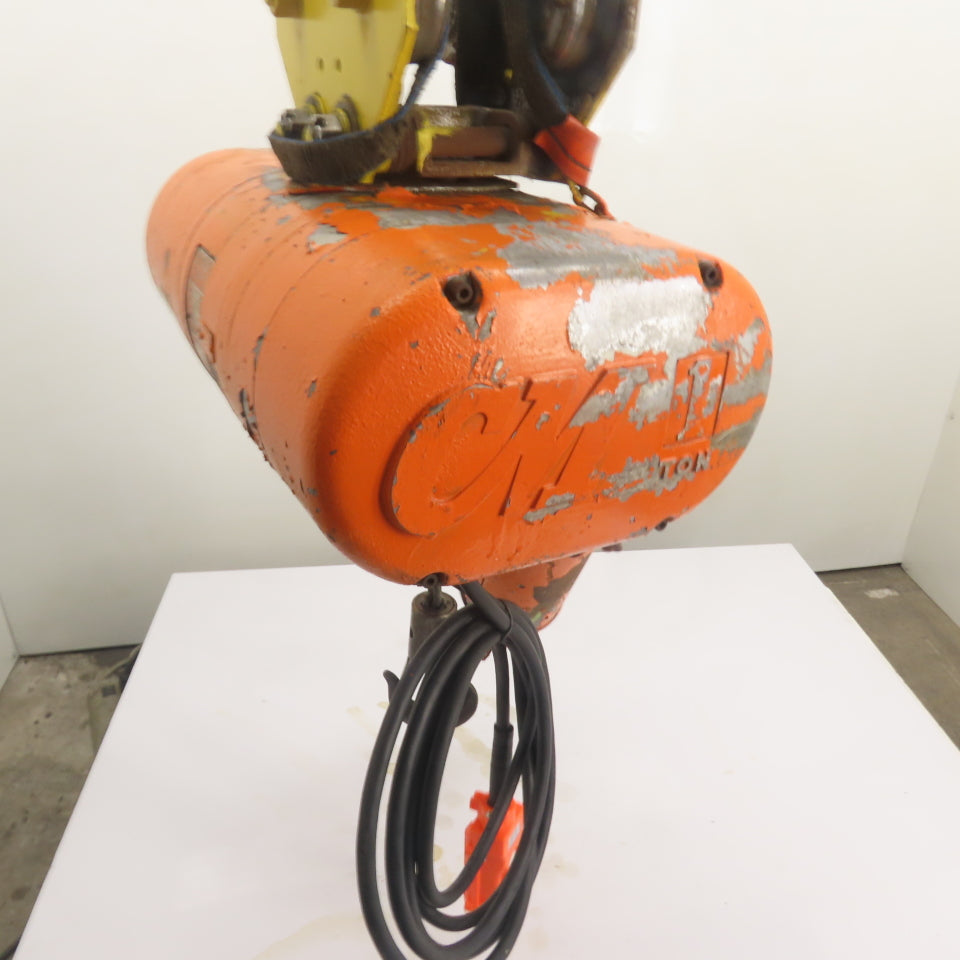 CM Lodestar Model L 1 Ton 2000LB Electric Chain Hoist 3Ph 440-480V 10'Lift 16FPM