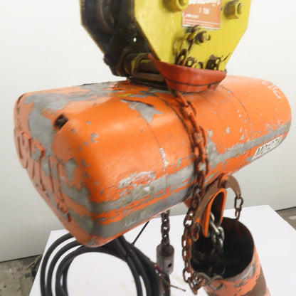 CM Lodestar Model L 1 Ton 2000LB Electric Chain Hoist 3Ph 440-480V 10'Lift 16FPM