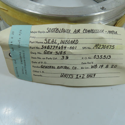 General Electric 34B770684-001 7" Inboard Labyrinth Shaft Seal