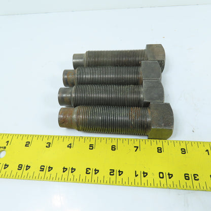 1-1/4"-12 x 4" Square Head Full Dog Point Jack Bolt Lot Of 4