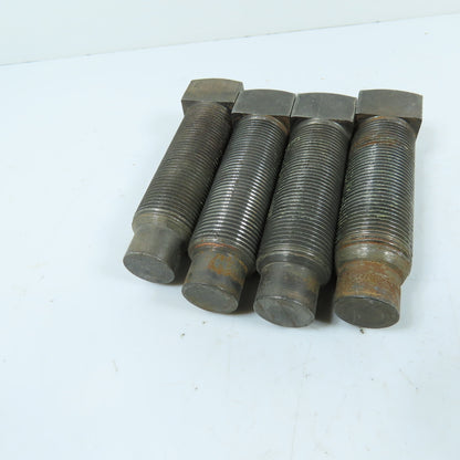 1-1/4"-12 x 4" Square Head Full Dog Point Jack Bolt Lot Of 4