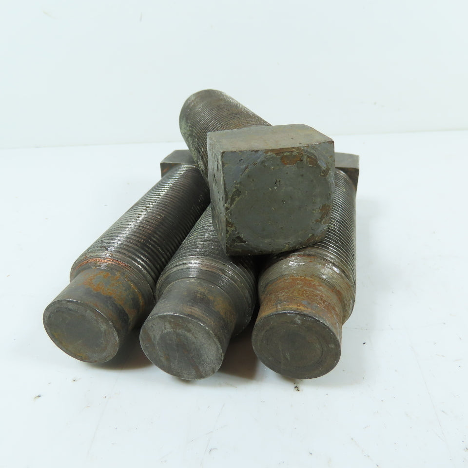 1-1/4"-12 x 4" Square Head Full Dog Point Jack Bolt Lot Of 4