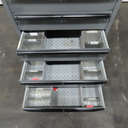 Lista 9 Drawer Industrial Tool Small Parts Storage Cabinet 28" x 28" x 60"