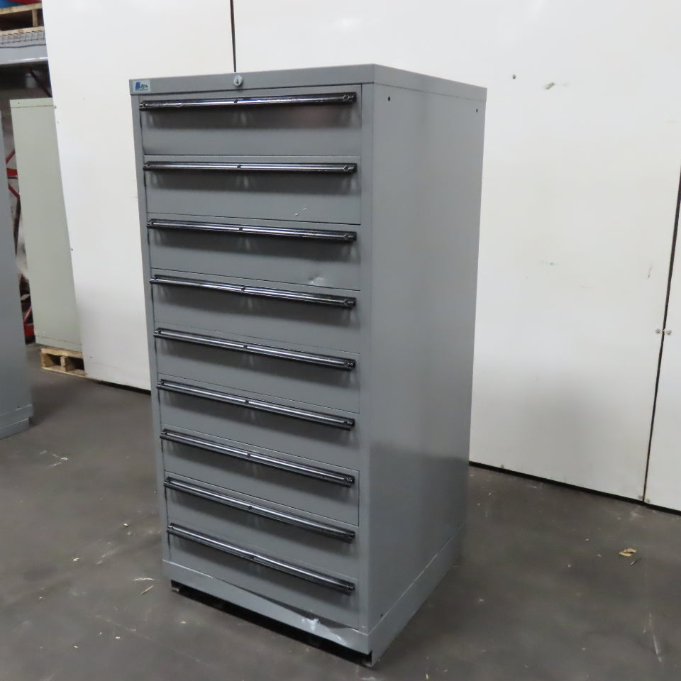 Lista 9 Drawer Industrial Tool Small Parts Storage Cabinet 28" x 28" x 60"