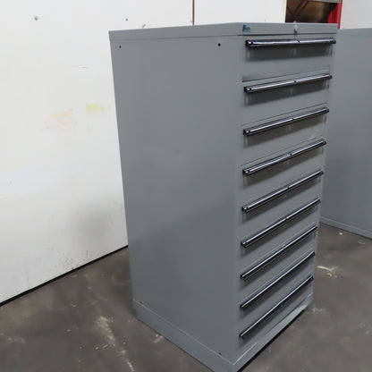 Lista 9 Drawer Industrial Tool Small Parts Storage Cabinet 28" x 28" x 60"