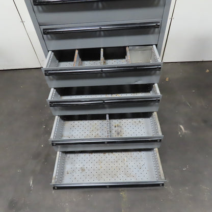 Lista 9 Drawer Industrial Tool Small Parts Storage Cabinet 28" x 28" x 60"
