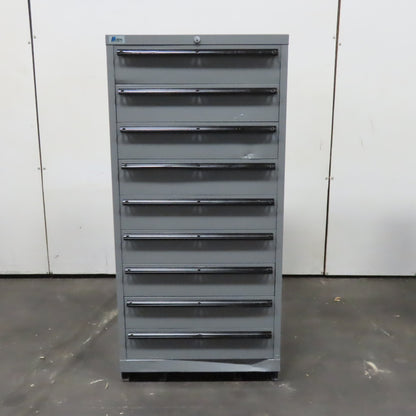 Lista 9 Drawer Industrial Tool Small Parts Storage Cabinet 28" x 28" x 60"