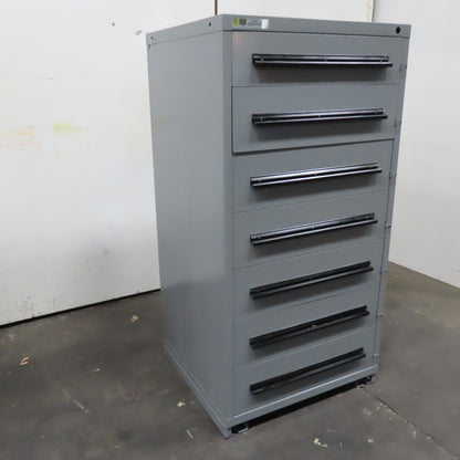 Stanley Vidmar 7 Drawer Tool Small Parts Storage Cabinet 30" x 28" x 59"