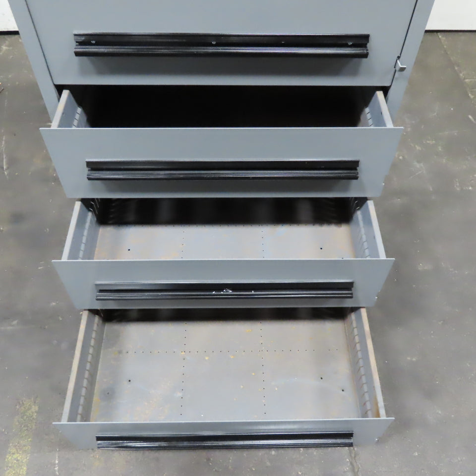 Stanley Vidmar 7 Drawer Tool Small Parts Storage Cabinet 30" x 28" x 59"