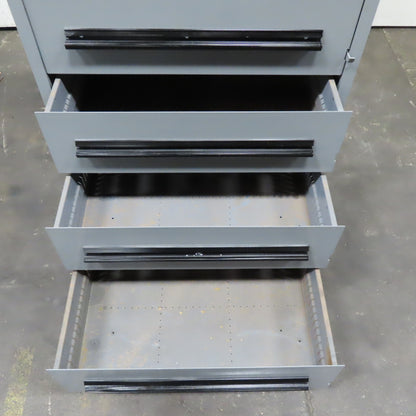 Stanley Vidmar 7 Drawer Tool Small Parts Storage Cabinet 30" x 28" x 59"