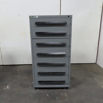 Stanley Vidmar 7 Drawer Tool Small Parts Storage Cabinet 30" x 28" x 59"