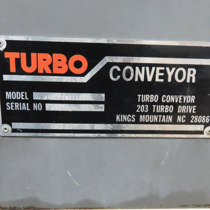 Turbo 6475-8362 Incline Chip Conveyor 1-3FPM 115V 1Ph 1/4H 10" x 113" Long