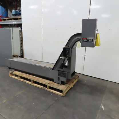 Turbo 6475-8362 Incline Chip Conveyor 1-3FPM 115V 1Ph 1/4H 10" x 113" Long