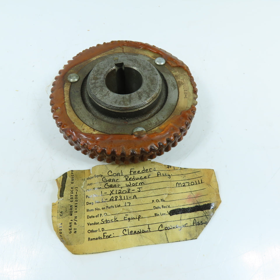 Stock Equipment 1-A8311-A 1-X1208-J Worm Gear for Coal Feeder Reducer