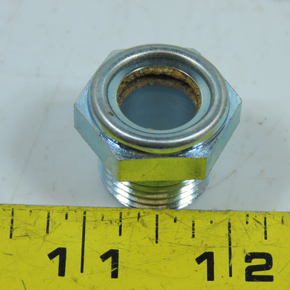 1/2" NPT Sight Glass Zinc