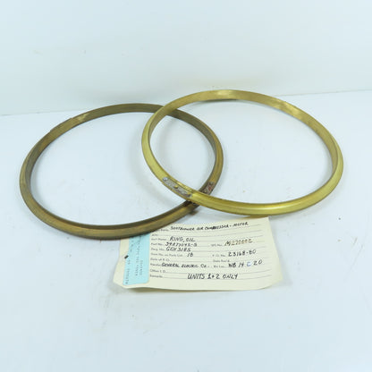 General Electric 34A77042-5 Split Brass Oil Ring Lot Of 2